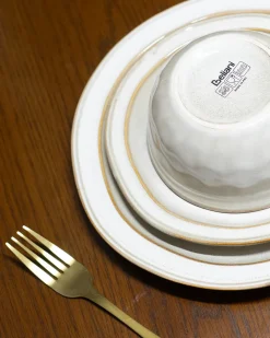 Set di 24 stoviglie CHIVES Gres porcellanato Beige chiaro