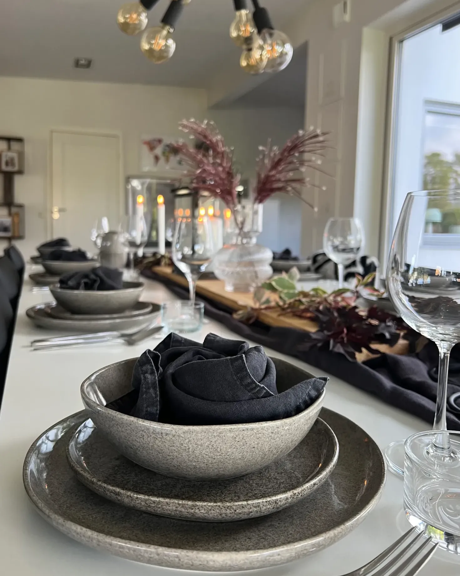 Set di 16 stoviglie COSTMARY Gres porcellanato Grigio