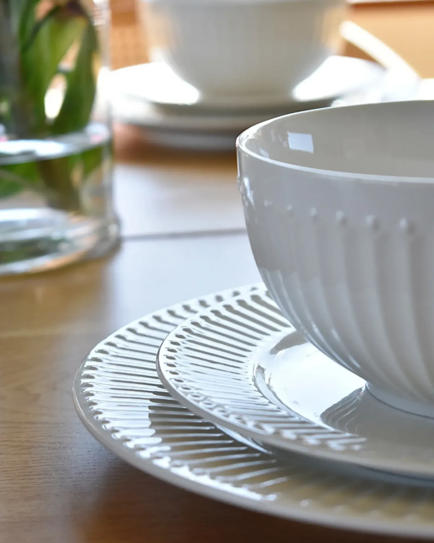 Set di 16 stoviglie COWSLIP Porcellana Bianco