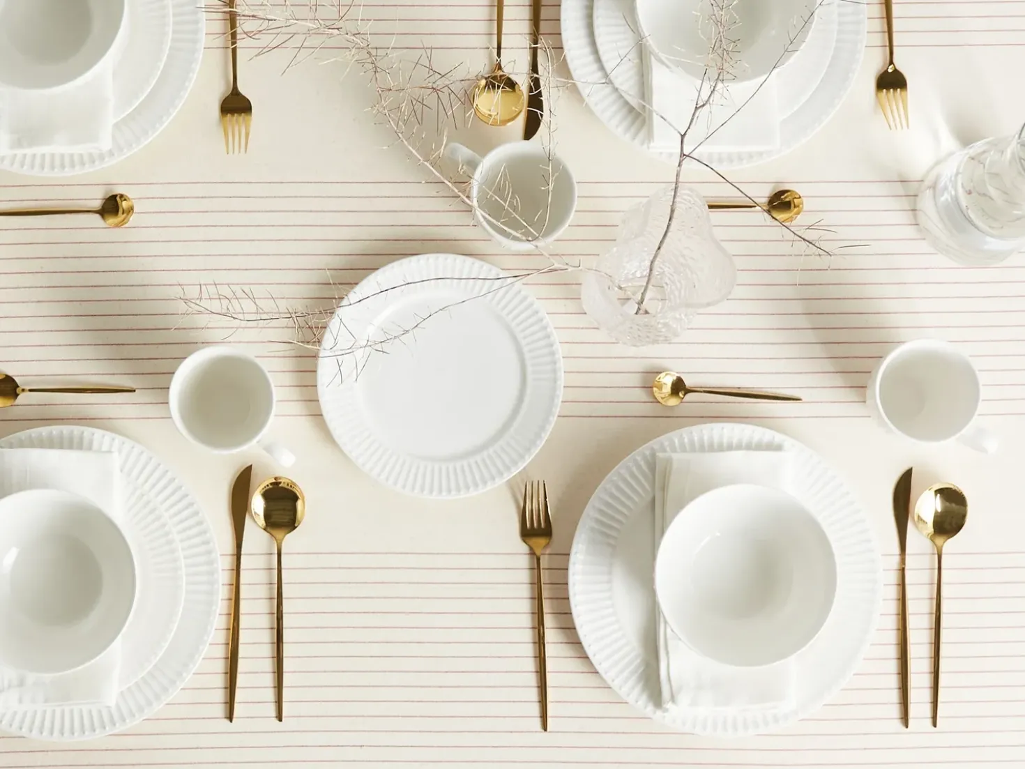 Set di 16 stoviglie COWSLIP Porcellana Bianco