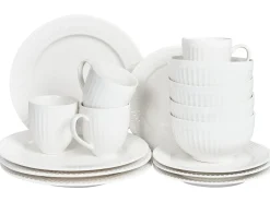 Set di 16 stoviglie COWSLIP Porcellana Bianco