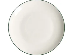 Set di 12 stoviglie CUMIN Porcellana Bianco sporco/Verde