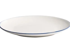 Set di 12 stoviglie CUMIN Porcellana Bianco sporco/Blu