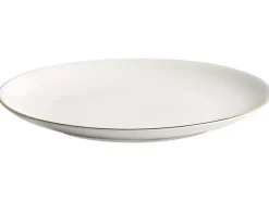 Set di 24 stoviglie CUMIN Porcellana Bianco sporco / Oro