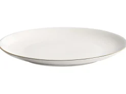 Set di 24 stoviglie CUMIN Porcellana Bianco sporco / Oro