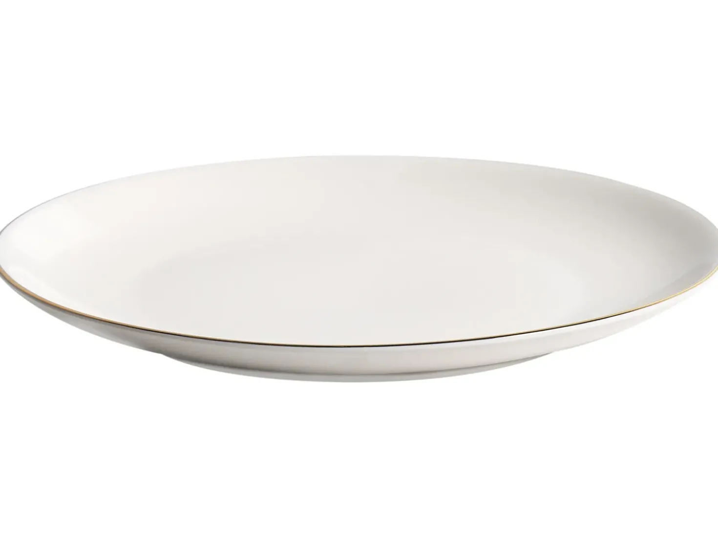 Set di 24 stoviglie CUMIN Porcellana Bianco sporco / Oro