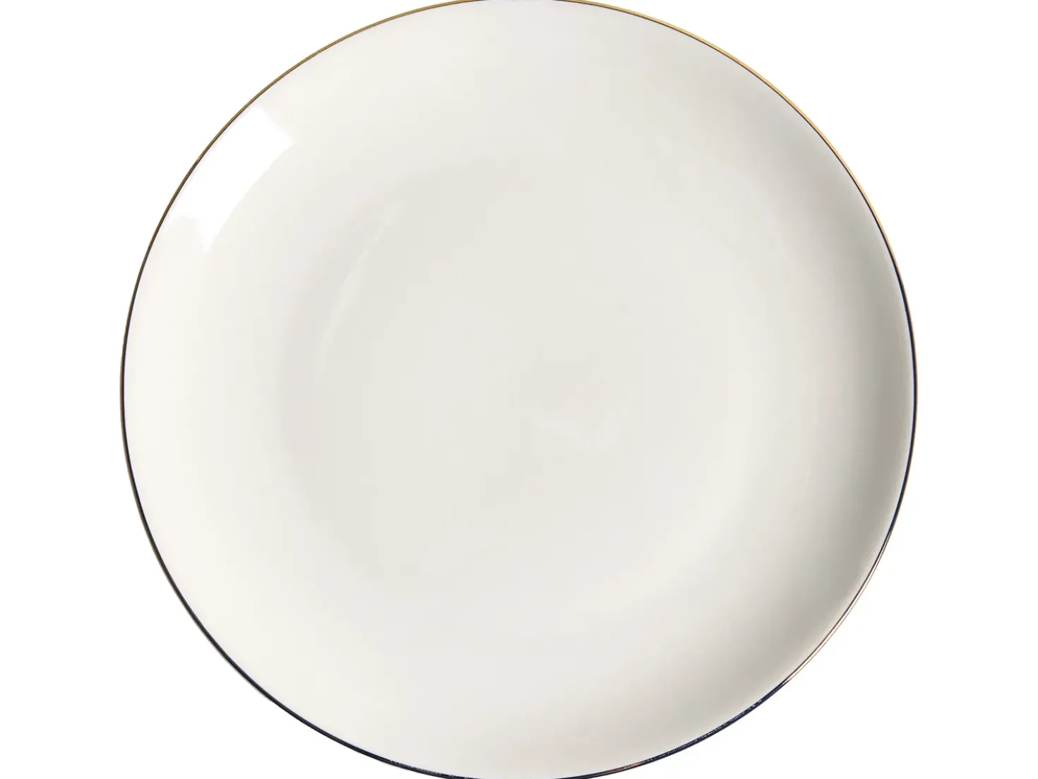 Set di 24 stoviglie CUMIN Porcellana Bianco sporco / Oro