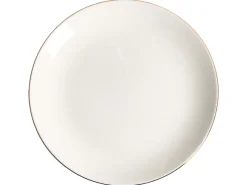 Set di 24 stoviglie CUMIN Porcellana Bianco sporco / Oro
