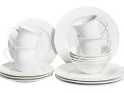 Set di 16 stoviglie ELDERBERRY Porcellana Bianco