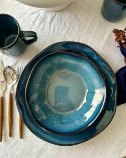 Set di 16 stoviglie HAWTHORN Gres porcellanato Blu