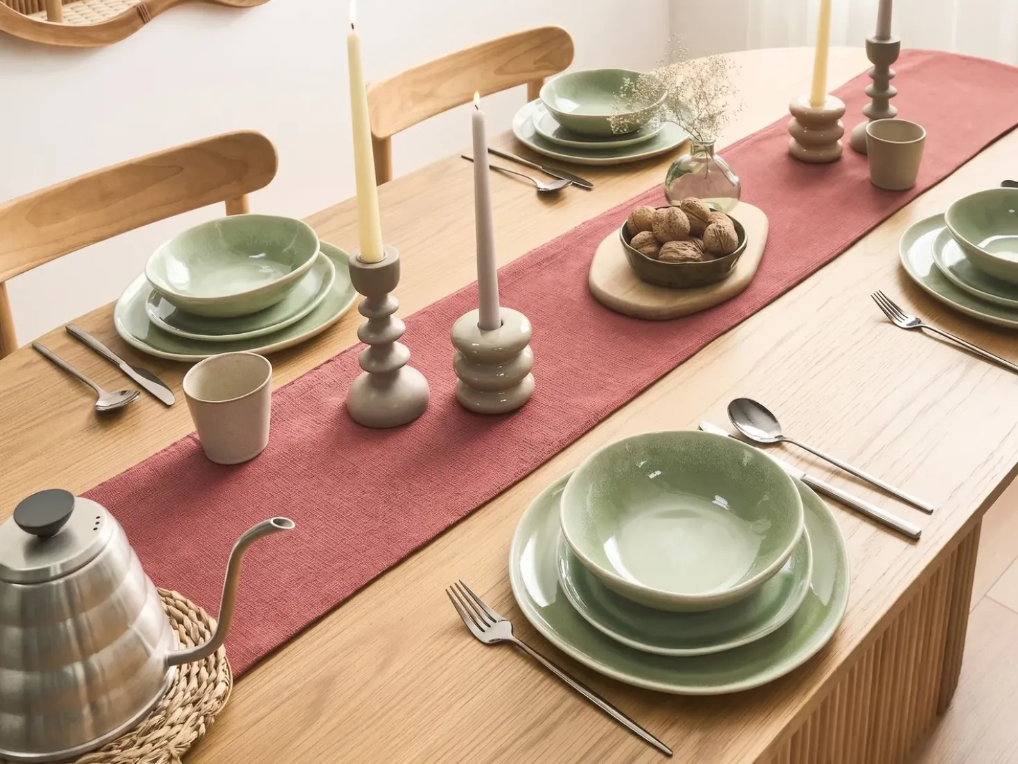 Set di 12 stoviglie HOPS Gres porcellanato Verde