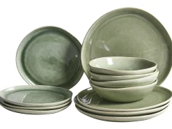 Set di 12 stoviglie HOPS Gres porcellanato Verde