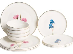 Set di 12 stoviglie HYSSOP Porcellana Bianco