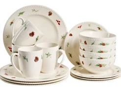 Set di 16 stoviglie MARJORAM Porcellana Bianco