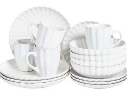 Set di 16 stoviglie NETTLE Gres porcellanato Bianco sporco