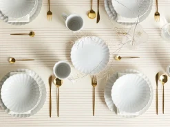Set di 16 stoviglie NETTLE Gres porcellanato Bianco sporco