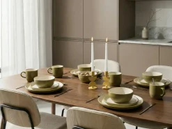 Set di 16 stoviglie NUTMEG Gres porcellanato Verde