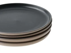 Set di 16 stoviglie NUTMEG Gres porcellanato Nero/Beige