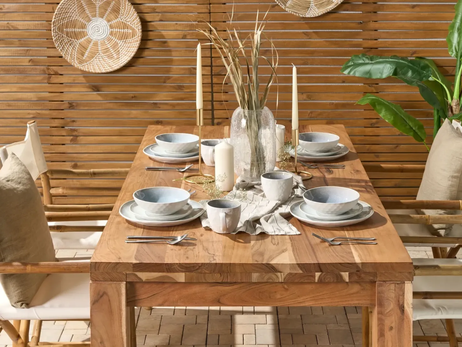 Set di 16 stoviglie SESAME Gres porcellanato Grigio chiaro