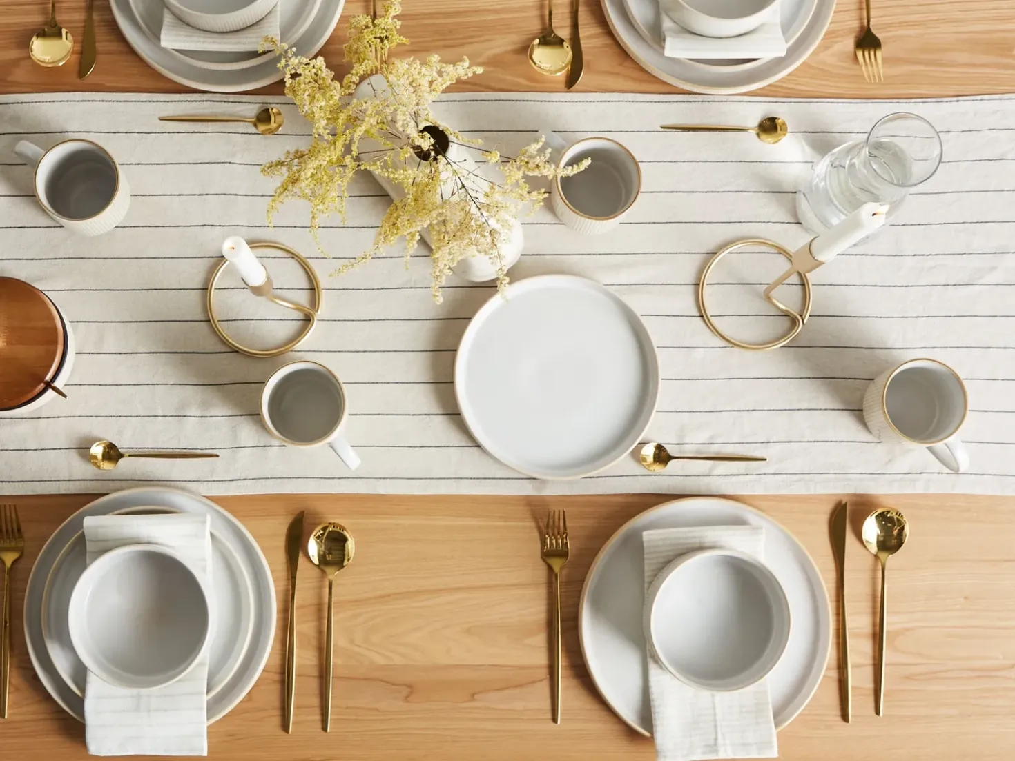 Set di 12 stoviglie SPIKENARD Gres porcellanato Bianco sporco