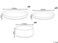Set di 12 stoviglie SPIKENARD Gres porcellanato Bianco sporco