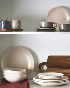 Set di 18 stoviglie VIVANI Gres porcellanato Beige chiaro