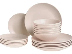 Set di 18 stoviglie VIVANI Gres porcellanato Beige chiaro