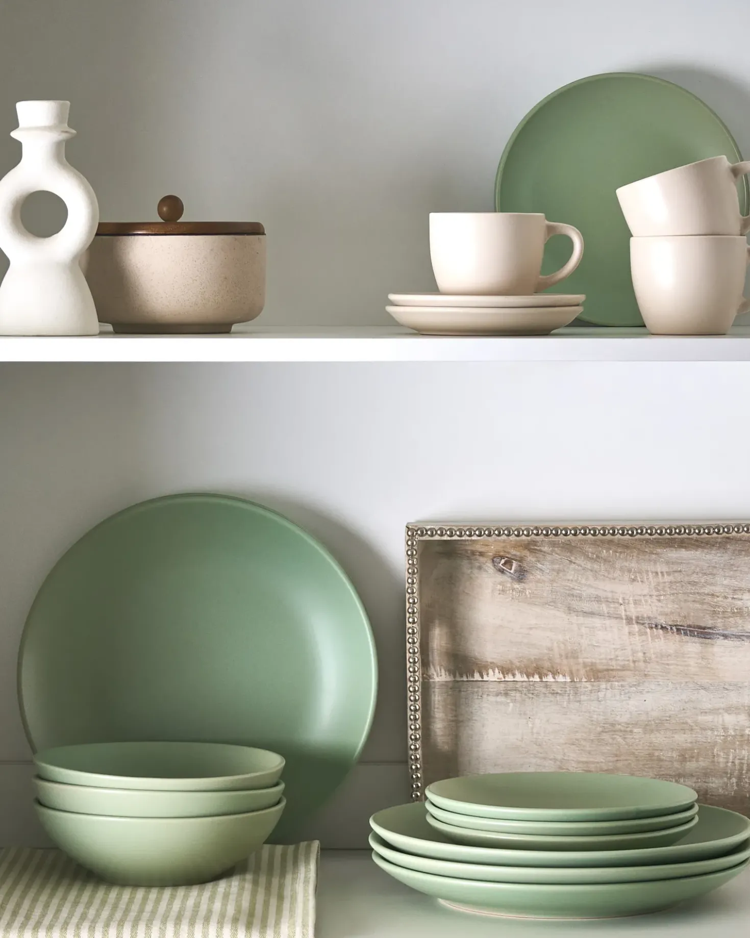 Set di 18 stoviglie VIVANI Gres porcellanato Verde