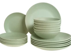 Set di 18 stoviglie VIVANI Gres porcellanato Verde