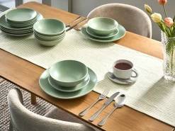 Set di 18 stoviglie VIVANI Gres porcellanato Verde