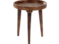 Set di 2 tavolini ASTAI Legno di mango Marrone scuro