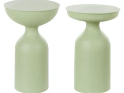 Set di 2 tavolini COTA/TENJO Metallo Verde chiaro