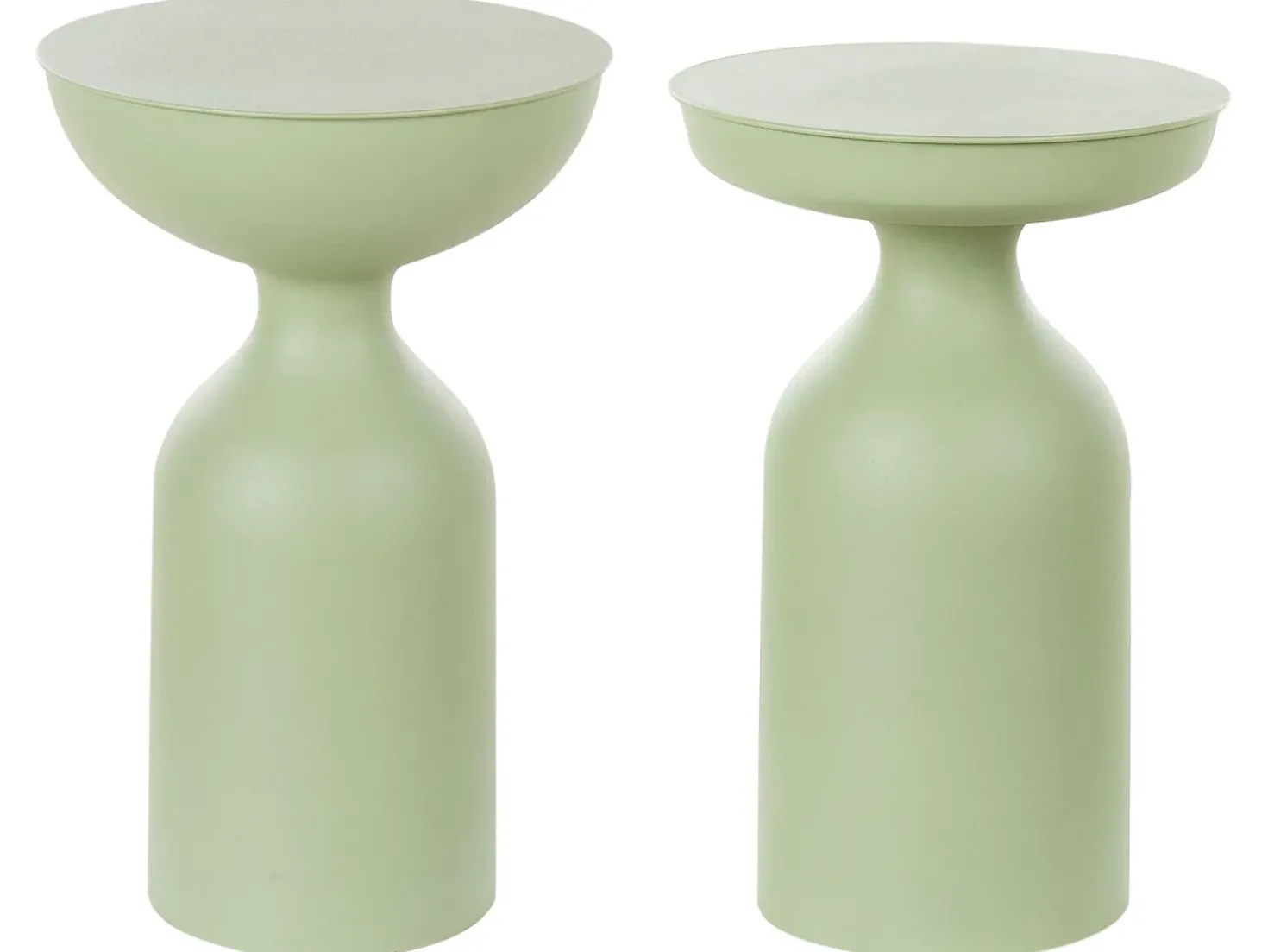 Set di 2 tavolini COTA/TENJO Metallo Verde chiaro
