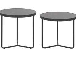 Set di 2 tavolini da caffè MELODY Grigio effetto cemento