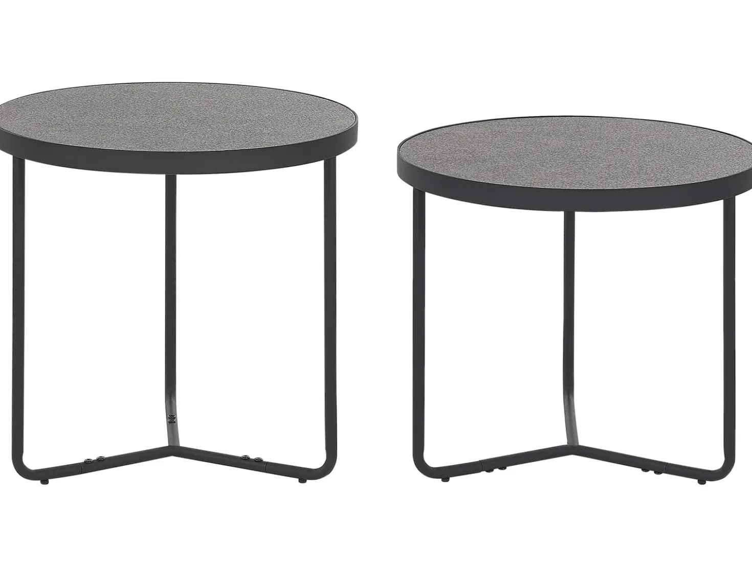 Set di 2 tavolini da caffè MELODY Grigio effetto cemento