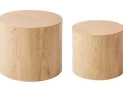 Set di 2 tavolini da caffè MANTI Marrone chiaro