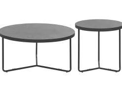 Set di 2 tavolini da caffè MELODY Grigio effetto cemento