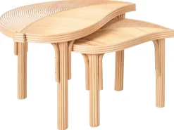 Set di 2 tavolini da caffè PARALIA Rattan Naturale