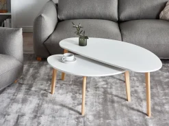 Set di 2 tavolini da caffè FLY Bianco