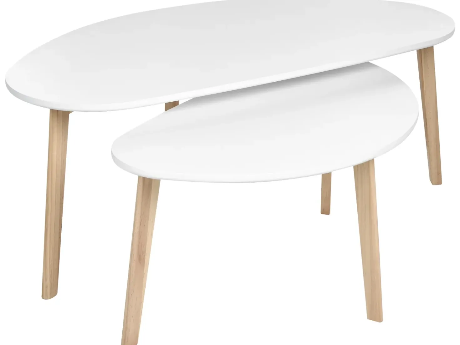 Set di 2 tavolini da caffè FLY Bianco