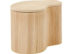 Set di 2 tavolini da caffè SALANTI Rattan Naturale con contenitore