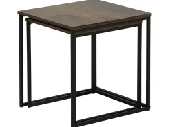 Set di 2 tavolini DENNY Marrone scuro