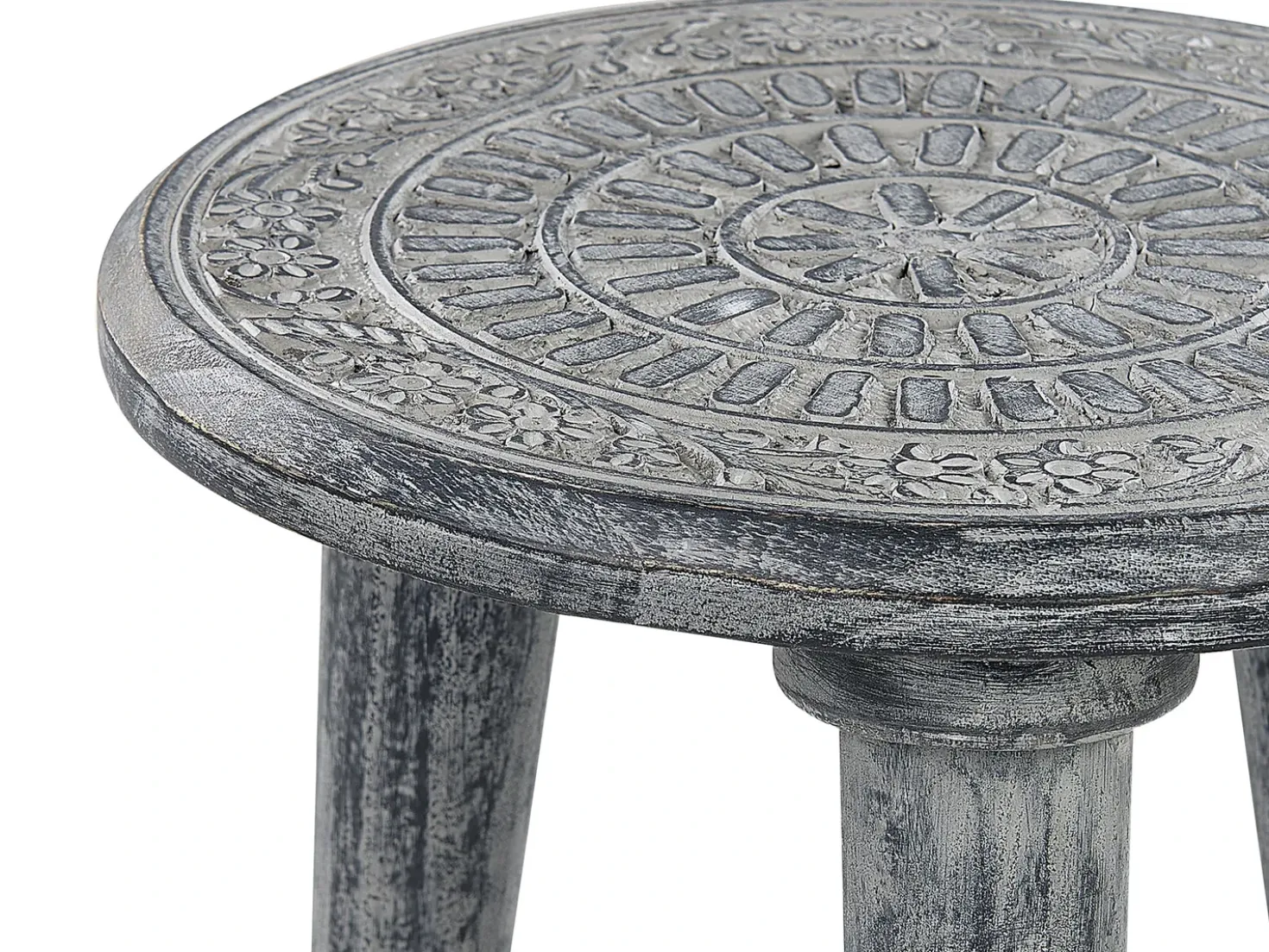 Set di 2 tavolini JATRA Legno di mango Grigio