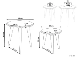 Set di 2 tavolini KANRI Azzurro