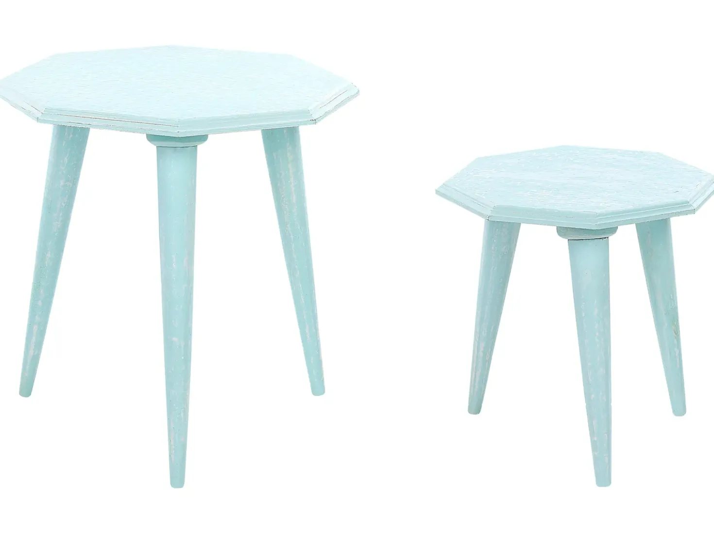 Set di 2 tavolini KANRI Azzurro