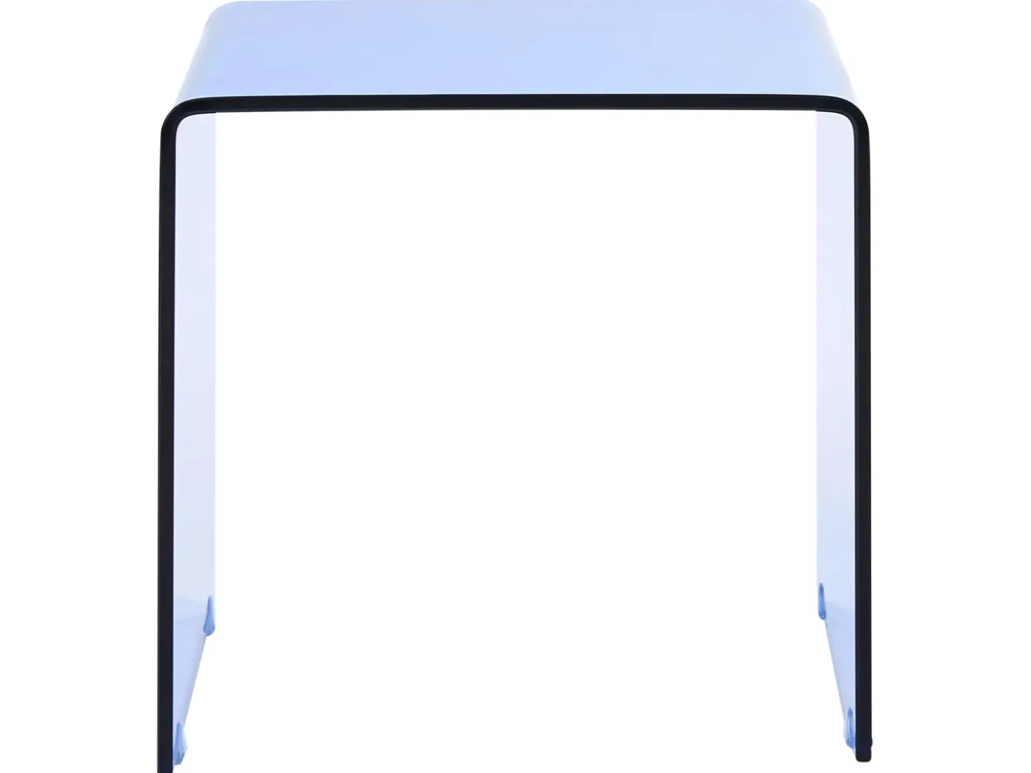 Set di 2 tavolini KENDALL Vetro temperato Blu