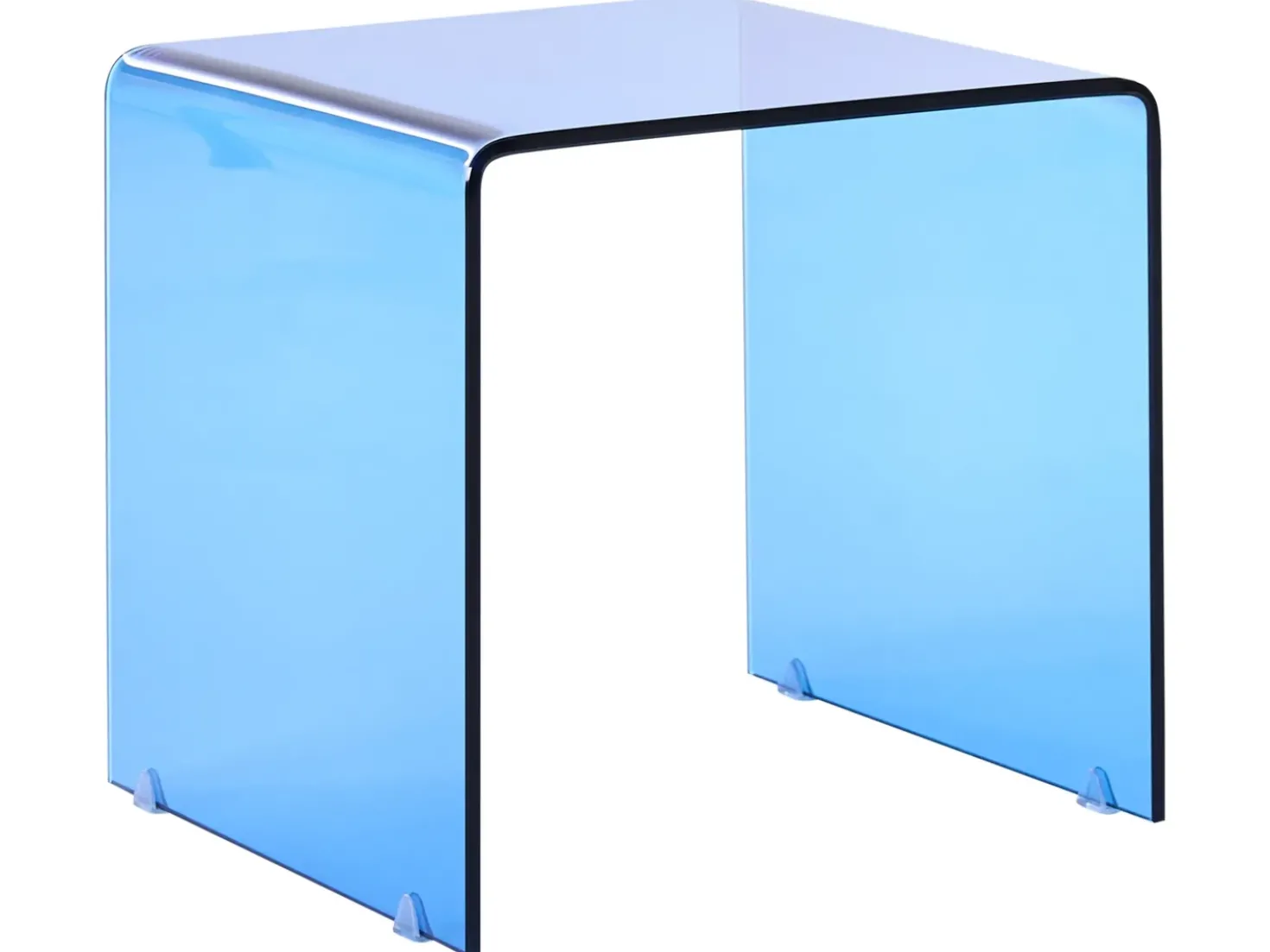 Set di 2 tavolini KENDALL Vetro temperato Blu