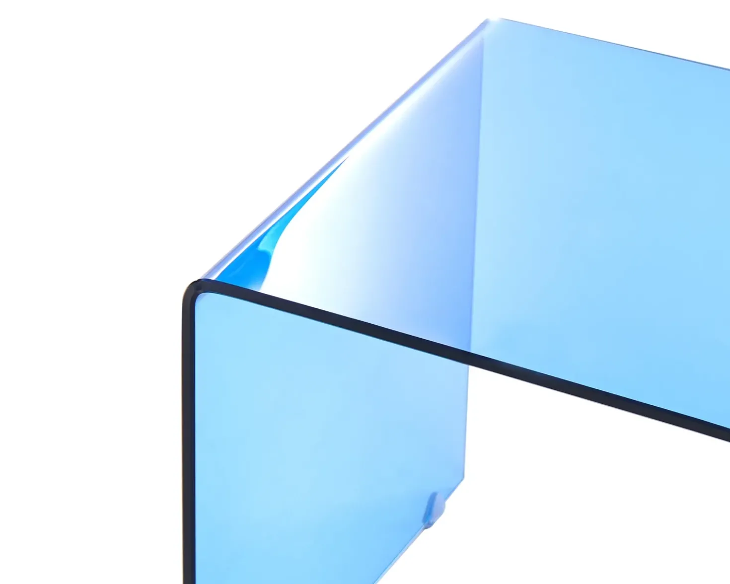 Set di 2 tavolini KENDALL Vetro temperato Blu