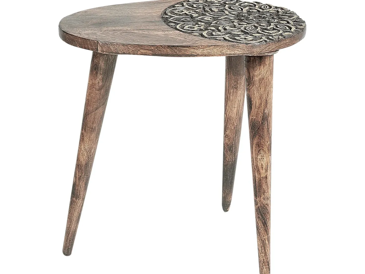 Set di 2 tavolini KHETUA Legno di mango Marrone