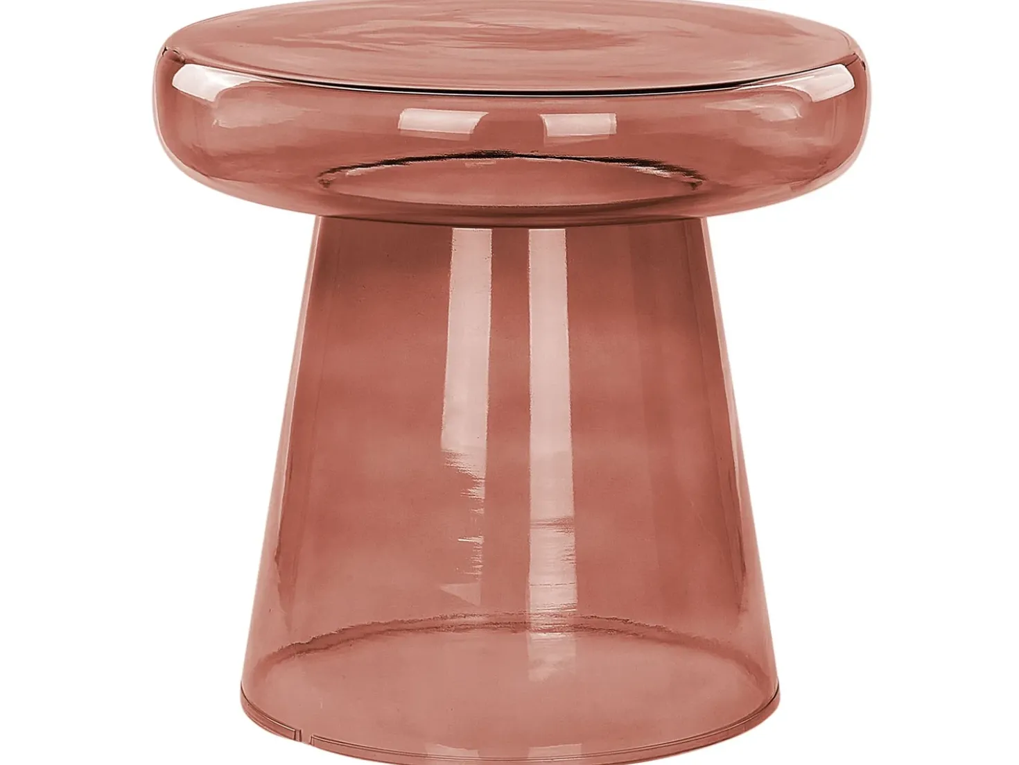 Set di 2 tavolini LAGUNA/CALDERA Vetro Rosso